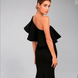 One Shoulder Maxi Gown in Excellent Condition